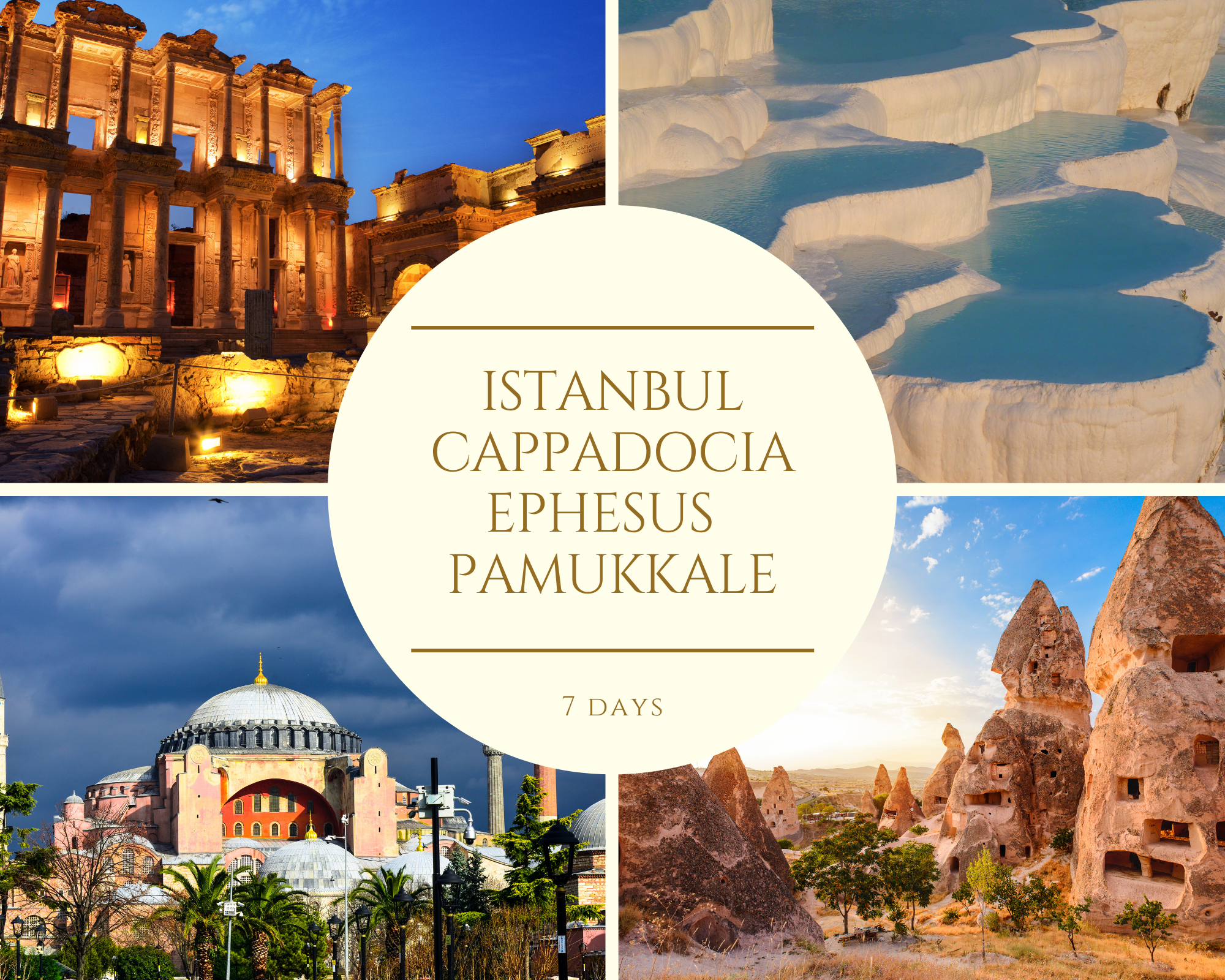 7 Days İstanbul – Cappadocia – Ephesus – Pamukkale Tour
