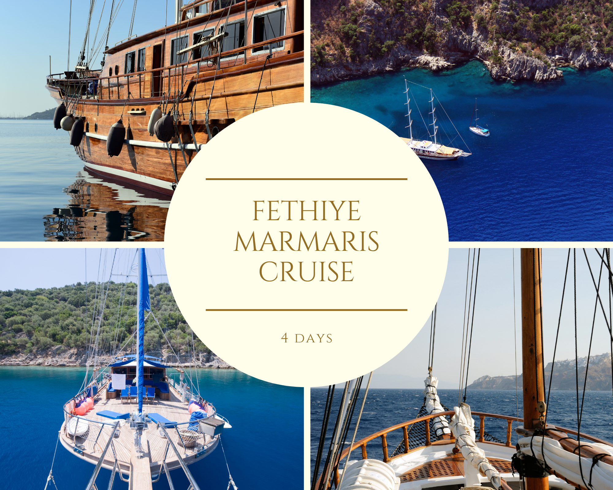 Gulet Tour Fethiye Marmaris 4 days