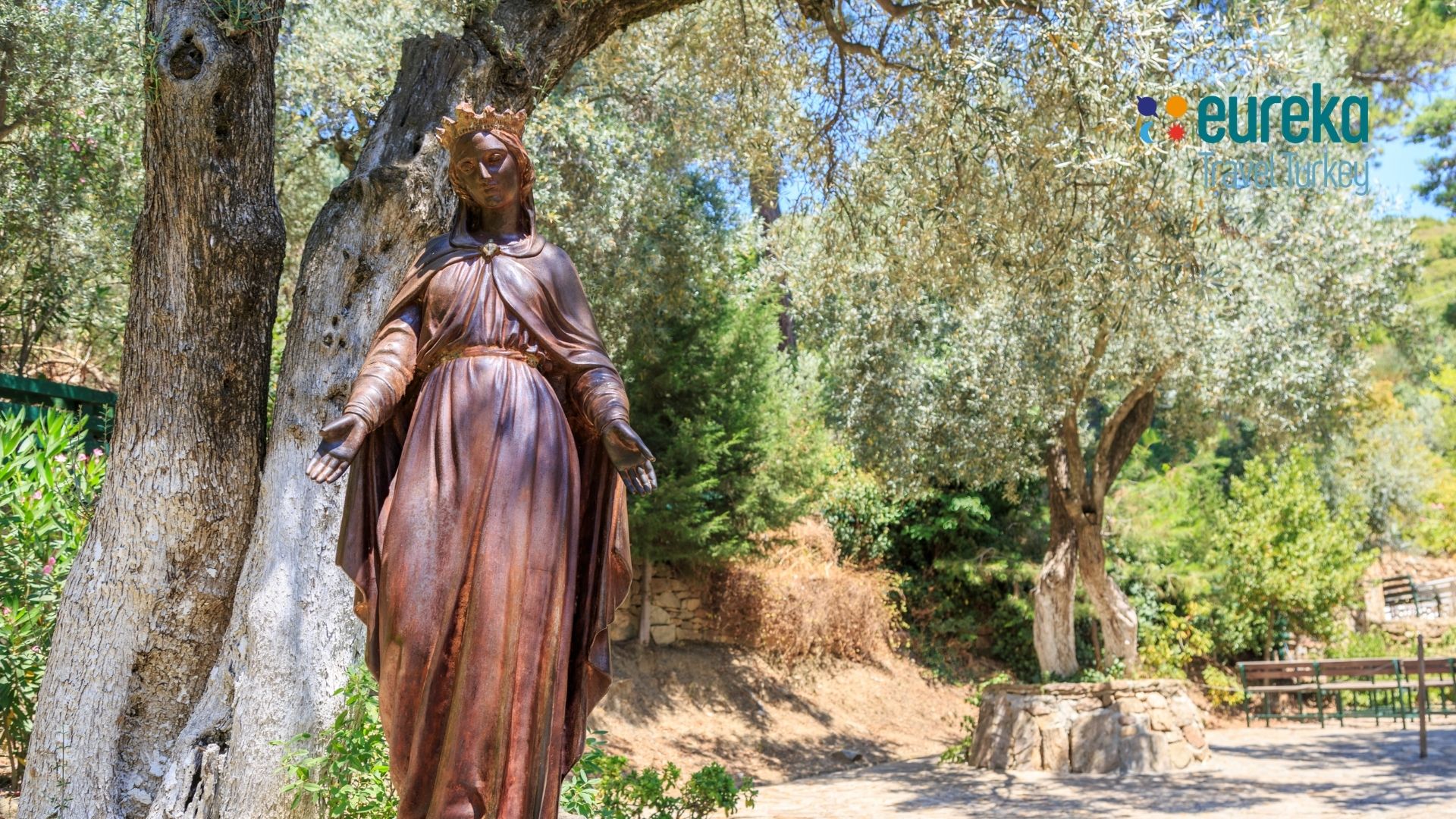 Virgin Mary Statue in front of the House of Virgin Mary